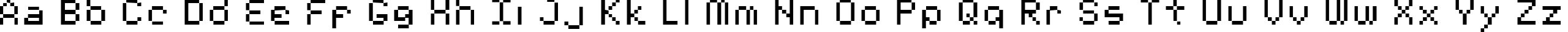 Пример написания английского алфавита шрифтом 00 Starmap Truetype