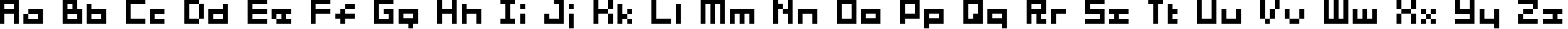 Пример написания английского алфавита шрифтом 04b_03b
