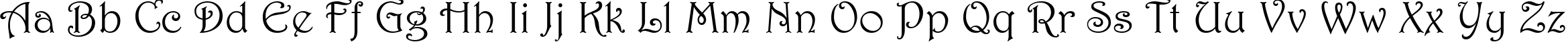 Пример написания английского алфавита шрифтом 1 Harrington M