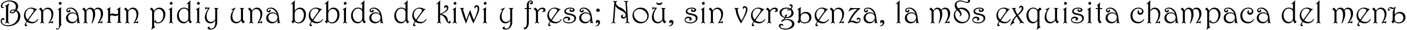 Пример написания шрифтом 1 Harrington M текста на испанском