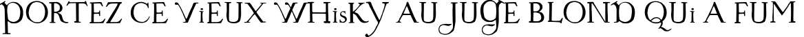 Пример написания шрифтом 1709 TYGRA текста на французском