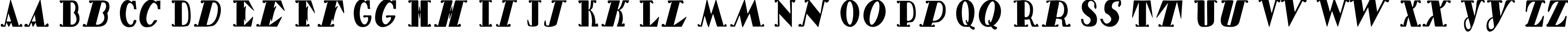 Пример написания английского алфавита шрифтом 1920Cnd TYGRA