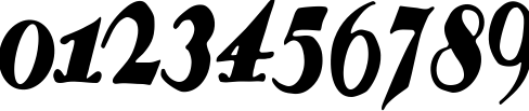 Пример написания цифр шрифтом 1920Cnd TYGRA