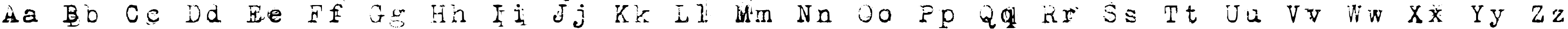 Пример написания английского алфавита шрифтом 1942 report