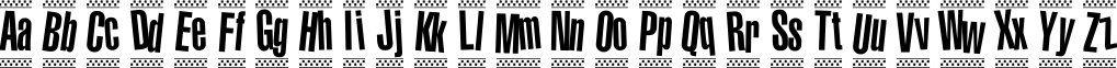 Пример написания английского алфавита шрифтом 1980 Portable