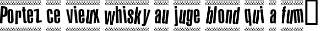 Пример написания шрифтом 1980 Portable текста на французском