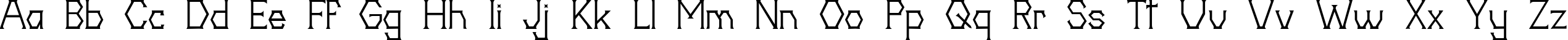 Пример написания английского алфавита шрифтом 20th Centenary Faux