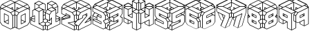 Пример написания цифр шрифтом 3D LET (BRK)