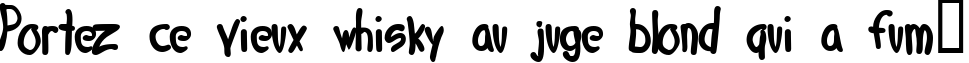 Пример написания шрифтом 4 Star Face Font текста на французском