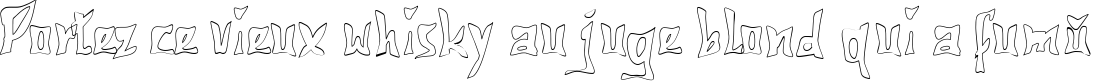 Пример написания шрифтом 612KosheyLine-Bold текста на французском