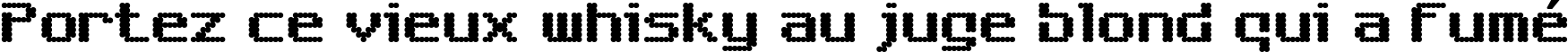 Пример написания шрифтом 6809 Chargen текста на французском
