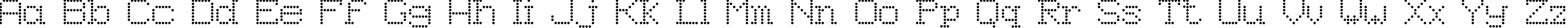 Пример написания английского алфавита шрифтом 8Pin Matrix