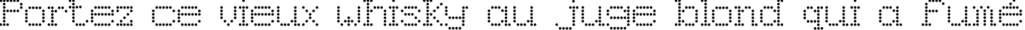 Пример написания шрифтом 8Pin Matrix текста на французском