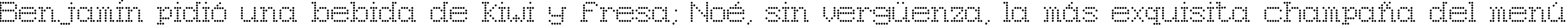 Пример написания шрифтом 8Pin Matrix текста на испанском