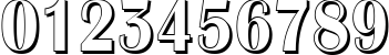 Пример написания цифр шрифтом a_AlbionicTitulNrSh