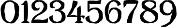 Пример написания цифр шрифтом a_AlgeriusBlw