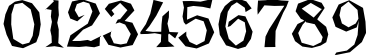 Пример написания цифр шрифтом a_AlgeriusBrk