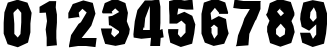 Пример написания цифр шрифтом a_AlternaBrk