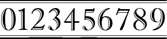 Пример написания цифр шрифтом a_AntiqueTitulDcFr