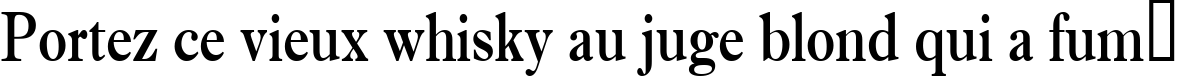 Пример написания шрифтом a_AntiqueTradyNr текста на французском
