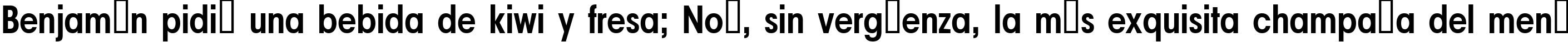 Пример написания шрифтом a_AvanteBsNr Bold текста на испанском