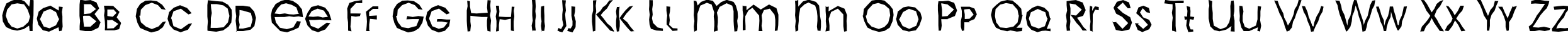 Пример написания английского алфавита шрифтом a_AvanteCpsLCBrk Light