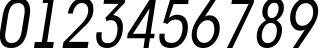 Пример написания цифр шрифтом a_AvanteNrBook Italic