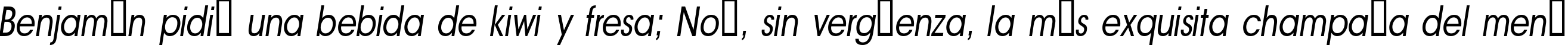 Пример написания шрифтом a_AvanteNrBook Italic текста на испанском