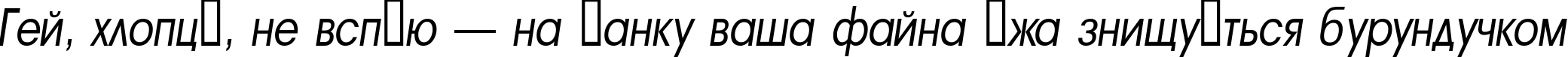 Пример написания шрифтом a_AvanteNrBook Italic текста на украинском