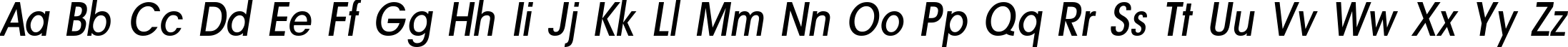 Пример написания английского алфавита шрифтом a_AvanteNrMedium Italic