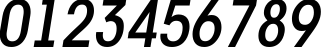 Пример написания цифр шрифтом a_AvanteNrMedium Italic