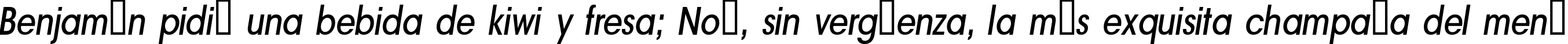 Пример написания шрифтом a_AvanteNrMedium Italic текста на испанском