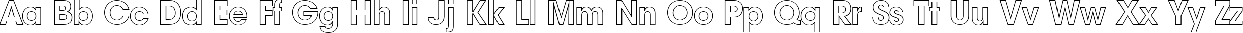 Пример написания английского алфавита шрифтом a_AvanteOtl Heavy