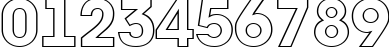 Пример написания цифр шрифтом a_AvanteOtl Heavy