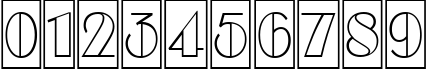 Пример написания цифр шрифтом a_BentTitulCmOtlNr
