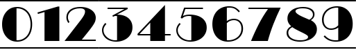 Пример написания цифр шрифтом a_BentTitulDcFr