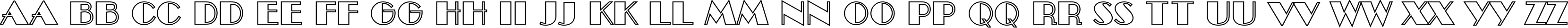 Пример написания английского алфавита шрифтом a_BentTitulOtl