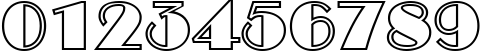 Пример написания цифр шрифтом a_BentTitulOtl