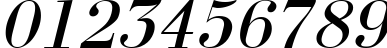 Пример написания цифр шрифтом a_BodoniNova Italic