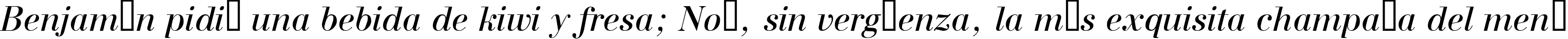 Пример написания шрифтом a_BodoniNova Italic текста на испанском