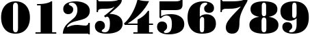Пример написания цифр шрифтом a_BodoniOrtoTitul Black