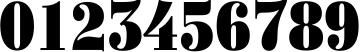 Пример написания цифр шрифтом a_BodoniOrtoTitulNr Black