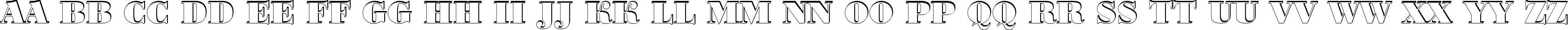 Пример написания английского алфавита шрифтом a_BodoniOrtoTitulSh Black