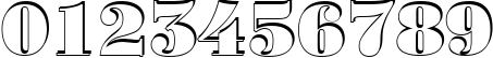 Пример написания цифр шрифтом a_BodoniOrtoTitulSh Black