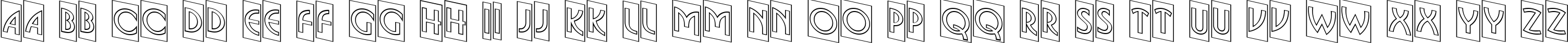 Пример написания английского алфавита шрифтом a_BosaNovaCmDnOtl