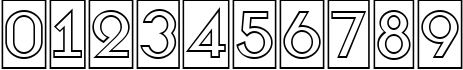 Пример написания цифр шрифтом a_BosaNovaCmOtl