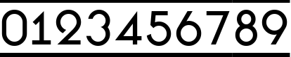 Пример написания цифр шрифтом a_BosaNovaDcFr