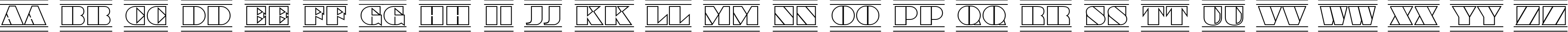 Пример написания английского алфавита шрифтом a_BraggaTitulOtlDcFr