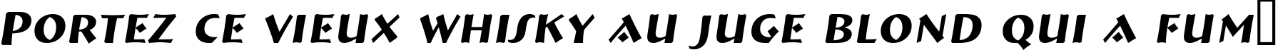 Пример написания шрифтом a_BremenCaps Italic текста на французском