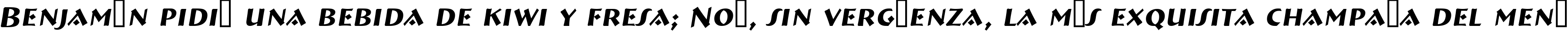 Пример написания шрифтом a_BremenCaps Italic текста на испанском